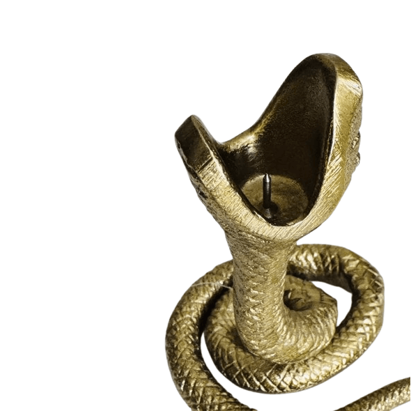 ALUMINIUM TAPER CANDLE HOLDER SNAKE DESIGN